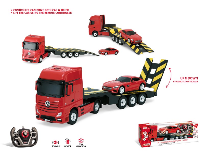 63486 - MERCEDES ACTROS with 1:24 MERCEDES AMG GT R/C