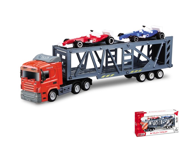 54056 - TRUCK TRAILER WITH 2 RANCING CARS
